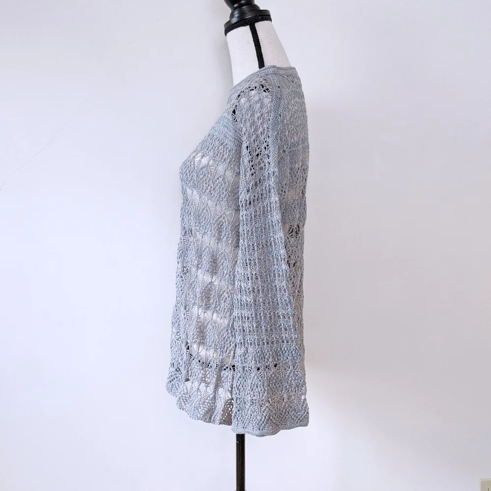 🦋LAST🦋 NWT 100% Cotton Sage Knit Sweater, Size S/M - Picture 4 of 7